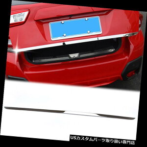 �N���[���J�o�[ ���b�L�J�o�[ �X�o��XV 2018�N���[���㕔�g�����N�G�b�W�e�[���Q�[�g�X�g���b�v�h�A�J�o�[�g�����K�[�j�b�V�� For Subaru XV 2018 Chrome Rear Trunk Edge Tailgate Strip Door Cover Trim Garnish �y