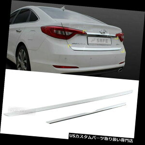 �N���[���J�o�[ ���b�L�J�o�[ HYUNDAI 2015-2017 Sonata LF i45�p�N�������A�g�����N�J�o�[�K�[�j�b�V�����[���f�B���O�Z�b�g Chrome Rear Trunk Cover Garnish Moldings Set for HYUNDAI 2015-2017 Sonata LF i45 �y���s�A��