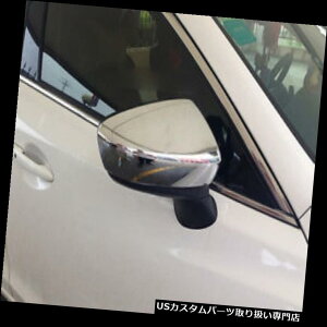 �N���[���J�o�[ ���b�L�J�o�[ �}�c�_3 AXELA m3 2014-17�p�y�A�N���[���T�C�h�h�A�~���[�o�b�N�J�o�[�g����o Pair Chrome Side Door Mirror Rearview Cover Trim o For MAZDA 3 AXELA m3 2014-17 �y���s�A���i�z