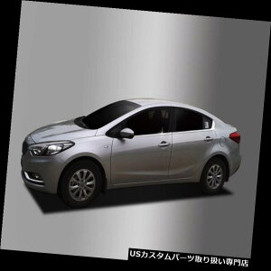 �N���[���J�o�[ ���b�L�J�o�[ KIA 14+ Forte Cerato R_r�p�N���[���h�A���V���x���g���[���g���~���O�J�o�[ Chrome Door Window Sill Belt Molding Trim Cover for Kia 14+ Forte Cerato R_r �y���s�A���i�z