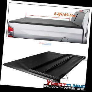 A[J[SJo[ 04-07V{[Vo[hGMCVG5.8tB[g/ 68C`xbhO܂\tggm[Jo[ɓK Fits 04-07 Chevy Silverado GMC Sierra 5.8ft/68in Bed Tri-Fold Soft Tonneau Cover