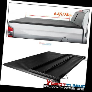 A[J[SJo[ 15-18tH[hF-150ɃtBbg6.5ft / 78inX^_[hxbhO܂gm[gݗăJo[ Fits 15-18 Ford F-150 6.5ft/78in Standard Bed Tri-Fold Tonneau Assemble Cover