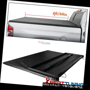 A[J[SJo[ 05-15g^^R}5tB[g/ 60C`xbhO܂gmJo[ɃtBbg Fits 05-15 Toyota Tacoma 5ft/60in Bed Tri-Fold Tonneau Cover