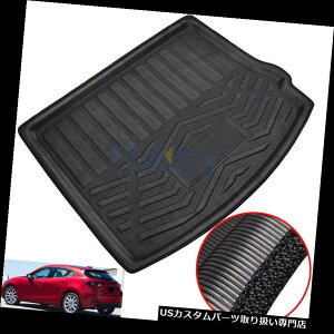 A[J[SJo[ }c_3 Axelãnb`obN̂߂̌㕔gÑu[c͂݋̏̎M̉ݕ}bg2014-2018N Rear Trunk Boot Liner Floor Tray Cargo Mat For Mazda 3 Axela Hatchback 2014-2018