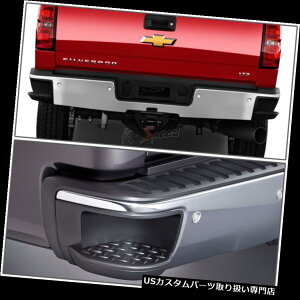 AXebvop[ 14-17Vo[h/VA[ rasbNAbvpXebvpbh+ZT[z[tNAop[ Chrome Rear Bumper with Step Pad+Sensor Hole for 14-17 Silverado/Sierra Pickup