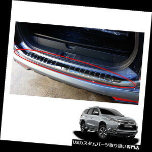 AXebvop[ OHpWFeX|[cAe[Q[gop[XebvJo[N[tBbg16 17 Mitsubishi Pajero Montero Sport Rear Tailgate Bumper Step Cover Chrome fit 16 17
