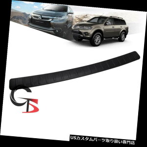 AXebvop[ OHpWFeX|[c16 17 18Aop[XebvJo[}bgubNɃtBbg Fits Mitsubishi Pajero Montero Sport 16 17 18 Rear Bumper Step Cover Matte Black