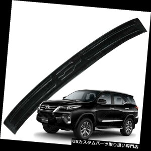 ���A�X�e�b�v�o���p�[ �g���^�t�H�[�`���i�[SUV 16 17�p���A�e�[���Q�[�g�o���p�[�X�e�b�v�J�o�[�u���b�N�J�[�{���t�B���� Rear Tailgate Bumper Step Cover Black Carbon Film For Toyota Fortuner SUV 16 17 �y���s