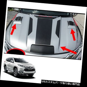 {lbgt[hxgXN[vJo[ Vo[{lbgt[hXN[vxgJo[OHpWFeX|[c16 2017 Silver Bonnet Hood Scoop Vent Cover For Mitsubishi Pajero Montero Sport 16 2017