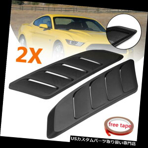 {lbgt[hxgXN[vJo[ tH[h}X^O2015-2017pyAubNt[hXN[vxg[o[pl{lbgJo[ Pair Black Hood Scoop Vent Louver Panel Bonnet Cover For Ford Mustan
