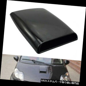 �{���l�b�g�t�[�h�x���g�X�N�[�v�J�o�[ �����j�o�[�T���Ԃ̑����I��4 x 4�C���z�C�t�[�h�X�N�[�v�x���g�{���l�b�g�J�o�[ Black Universal Car Decorative 4x4 Air Flow Intake Hood Scoop Vent Bonnet Cover �y���s