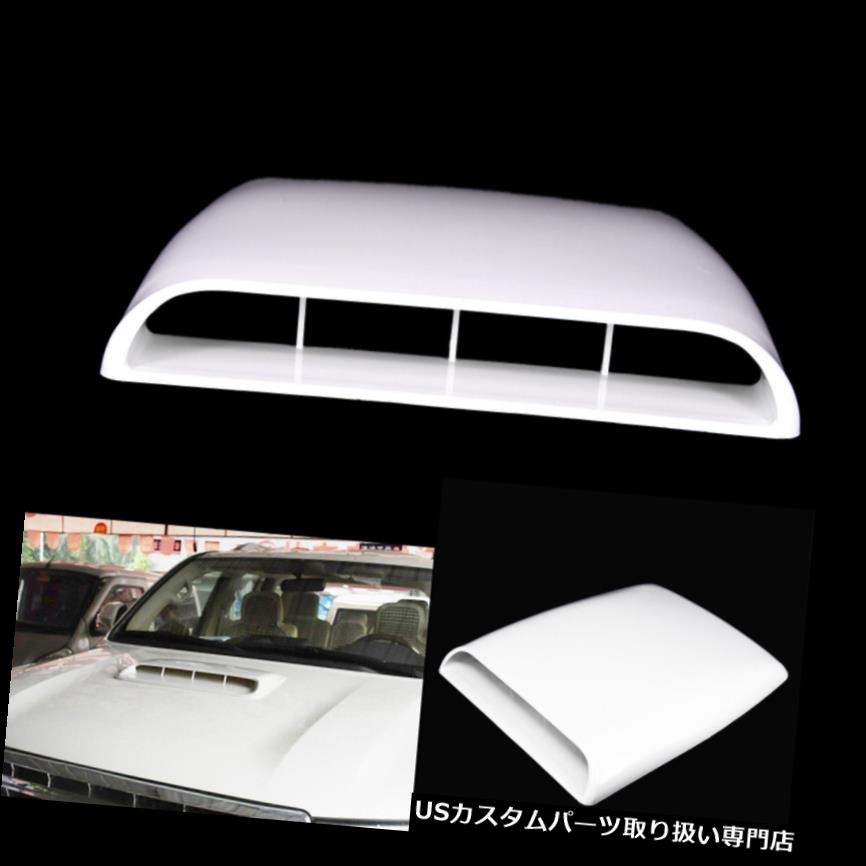 ボンネットフードベントスクープカバー 車の装飾的な気流の取り入れ口のフードのスクープの出口のボンネットカバー普遍的な白黒 Car Decorative  Air Flow Intake Hood Scoop Vent Bonnet Cover Universal WhiteBlack |