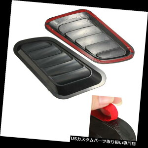 {lbgt[hxgXN[vJo[ 2x[VOJ[{lbgJo[GAt[xgXN[v^[{t[hfR[VXebJ[ 2x Racing Car Bonnet Cover Air Flow Vent Scoop Turbo Hood Decor