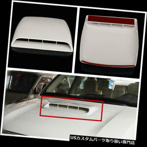 {lbgt[hxgXN[vJo[ ՓIȎԂ̉̑IȋC̎̃t[h̃XN[v̏õ{lbgJo[ White Universal Car Roof Decorative Air Flow Intake Hood Scoop Vent 