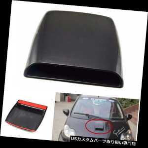 �{���l�b�g�t�[�h�x���g�X�N�[�v�J�o�[ ���j�o�[�T���J�[SUV�����I�ȋC���t�����g�t�[�h�X�N�[�v�x���g�{���l�b�g�J�o�[�u���b�N Universal Car SUV Decorative Air Flow Front Hood Scoop Vent Bonnet Cover Blac