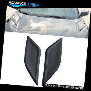{lbgt[hxgXN[vJo[ 16-18 Honda Civic 10th Gen V1X^Ct[hxg2ubNABS Fits 16-18 Honda Civic 10th Gen V1 Style Hood Vents 2 Pieces Black ABS