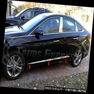 US���b�J�[�p�l���J�o�[ �t�B�b�g�F2015-2019�q�����_�C�\�i�^6Pc�X�e�����X�X�`�[���{�f�B�T�C�h���[���f�B���O�g����ABL fits:2015-2019 Hyundai Sonata 6Pc Stainless Steel Body Side Molding Trim ABL �y���s�A��