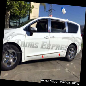 US���b�J�[�p�l���J�o�[ 2017-2019�p�N���C�X���[�p�V�t�B�J4Pc�X�e�����X�X�`�[���{�f�B�T�C�h���[���f�B���O�g����BBL 1  for 2017-2019 Chrysler Pacific 4Pc Stainless Steel Body Side Molding Trim BBL 1 �y���s�A