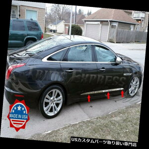 USロッカーパネルカバー 2009-2019 Jaguar XJ X 351 6Pcボディサイドモールディングトリムクロームステンレス鋼 2009-2019 Jaguar XJ X351 6Pc Body Side Molding Trim Chrome Stainless Steel
