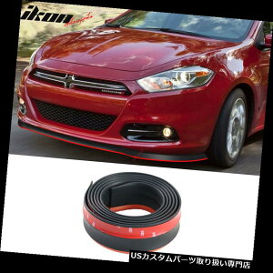 US�J�i�[�h �t�����g�o���p�[�̐O�͑����O�̂���EZ�ɍ����܂��Ԃ��g�����Ƃ�100�C���`�̍�����t���܂� Front Bumper Lip Fits Quick Lip Chin EZ Install 100 Inch Black With Red Trim �y���s�A���i�z