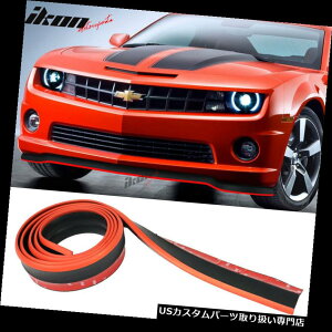 US�J�i�[�h �t�����g�o���p�[�̐O�͑����O�̂���EZ�ɍ����܂��Ԃ��g�����Ƃ�100�C���`�̍�����t���܂� Front Bumper Lip Fits Quick Lip Chin EZ Install 100 Inch Black With Red Trim �y���s�A���i�z