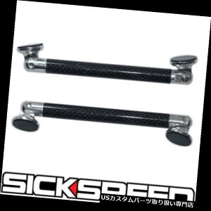 USJi[h op[bvMp̃hꂽAJ[{t@Co[Xvb^[Xgbgu[XZbgȂ NO DRILL POLISHED REAL CARBON FIBER SPLITTER STRUT BRACE SET FOR BUMPER LIP M
