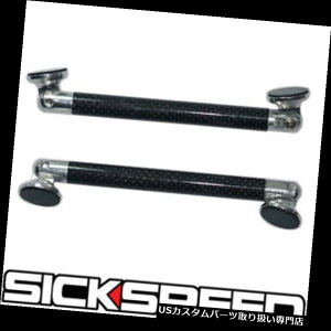USJi[h op[bvNp̃hꂽAJ[{t@Co[Xvb^[Xgbgu[XZbgȂ NO DRILL POLISHED REAL CARBON FIBER SPLITTER STRUT BRACE SET FOR BUMPER LIP N