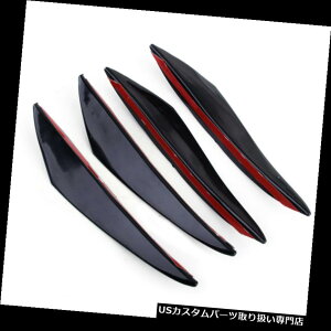 USJi[h 4{̑^Ԃ̃tgop[veN^[{fBX|C[tBbvJi[hXvb^ 4pcs Large Car Front Bumper Protector Body Spoiler Fins Lip Canards Splitter