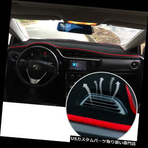 �_�b�V���{�[�h�}�b�g �g���^�J���[��14-18�̕��i�̂��߂̐Ԃ��Ԃ̃_�b�V���{�[�h�̃_�b�V���̃}�b�g�̊���~�߂̓��j���̃J�o�[�p�b�h Red CAR Dashboard Dash Mat Non-Slip Sun Cover Pad For Toyota Corolla 