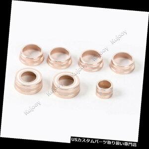 �_�b�V���{�[�h�}�b�g �V�{���[�J�}��17+�p7�s�[�X�S�[���h�����_�b�V���{�[�h�{�^���J�o�[�����O�g�����t���[�� 7pcs Gold Alloy Dash Board Button Cover Ring Trim Frame for Chevrolet Camaro 17+