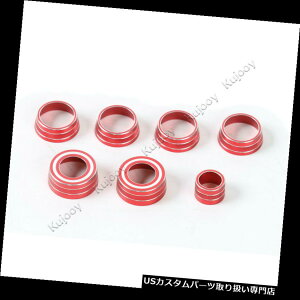 _bV{[h}bg V{[J}17+̂߂7{̐Ԃ_bV{[h{^Jo[Ogt[ 7pcs Red Alloy Dash Board Button Cover Ring Trim Frame for Chevrolet Camaro 17+