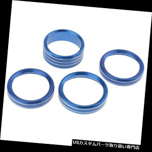 _bV{[h}bg W[vO[JLu[4{GARI[fBI_bVmuXCb`Jo[ 4X Air Conditioning Audio Dash Knob Switch Cover for Jeep Wrangler JL Blue