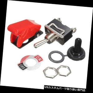 _bV{[h}bg 1 *^ON / OFF SPSTgOXCb`o[ԃ_bVCg+~TCJo[muLbv 1* Metal ON/OFF SPST Toggle Switch Lever Car Dash Light + Missile Cover Knob Cap