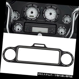 トライク カバー ハーレーエレクトラグライドツーリングトライク96-13用ブラックステレオアクセントトリムリングカバー Black Stereo Accent Trim Ring Cover For Harley Electra Glide Touring Trike 96-13