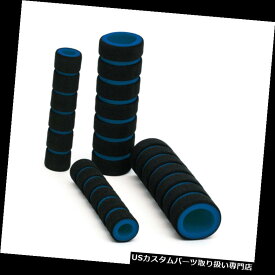 トライク カバー オートバイスポンジグリップセットブレーキレバーカバーブラックブルーバイクトライク Motorcycle Sponge Grip Set Brake Lever Covers Black Blue Motorbike Trike