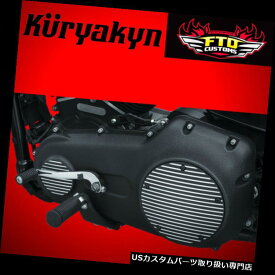 トライク カバー 1999 - 2015年ツーリング用Kuryakynブラック/マシニングフィンダービーカバー トライク9749 Kuryakyn Black/Machined Finned Derby Cover For 1999-2015 Touring &amp; Trike 9749