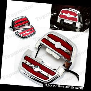 gCN Jo[ n[[gCN_Cî߂̃NƖqtbgXgJo[Lbg Chrome Lighted Passenger Footrest Floorboard Cover Kit For Harley Trike Dyna