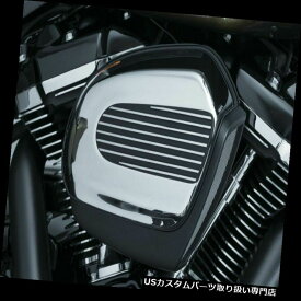 トライク カバー Kuryakynブラックフィンエアクリーナーバッジアクセントカバーハーレーツーリングトライク17-18 Kuryakyn Black Finned Air Cleaner Badge Accent Cover Harley Touring Trike 17-18