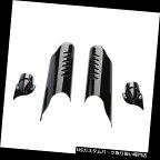 トライク カバー ハーレーロードグライドトライクFLHT FLHTCU用黒下フォークレッグカバーディフレクター Black Lower Fork Leg Cover Deflectors For Harley Road Glides Trike FLHT FLHTCU