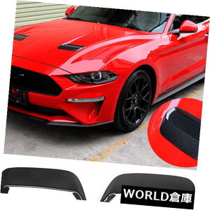 USt[hxgg tH[h̃}X^O18-2019N̒Yf@ۗl̂߂̎Ԃ̃t[hGW̊CJo[g Car Hood Engine Air Vent Cover Trim For Ford Mustang 18-2019 Carbon fiber style