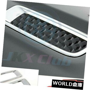 USt[hxgg W[vO[JL 2018 - 2019pv[gt[gt[ht^GAxgJo[g2 Plate Froot Hood Lid Air Vent Cover Trim 2pcs For Jeep Wrangler JL 2018 - 2019