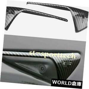 USt[hxgg eXf3 / X / S̒ʋC̃t[h̋zC̃tF_[Jo[̃ĝ߂̃J[{@ۗl Carbon fiber Style For Tesla Model 3/X/S Air Vent Hood Intake Fender Cover Trim