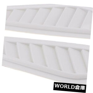 US�t�[�h�x���g�g���� 2�{�̎Ԃ̑����I�ȋ�C�̗���̋z�C�t�[�h�X�N�[�v�{���l�b�g�x���g�J�o�[�g�����z���C�g 2Pcs Car Decorative Air Flow Intake Hood Scoop Bonnet Vent Cover Trim White