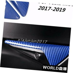 US�t�[�h�x���g�g���� Tesla���f��3 2017-2019�p�u���[�J�[�{���t�@�C�o�[�G�A�x���g�t�[�h�C���e�[�N�t�F���_�[�g���� Blue Carbon Fiber Air Vent Hood Intake Fender Trim For Tesla Model 3 2017-2019 �y���s�A���i