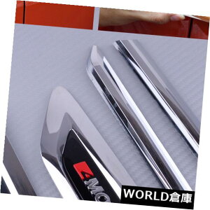 USt[hxgg 4s[XVBSeBOA2017 2018̂߂̊OABSzC̒ʋCẼt[htF_[Jo[g 4pcs Outside ABS Intake Air Vent Hood Fender Cover Trim for VW Tiguan 2017 2018