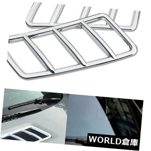USフードベントトリム メルセデス・ベンツML W166 GL X166 GLE GLSのための2本のクロムフードの通気孔カバートリム 2pcs Chrome Hood Air Vent Cover Trim For Mercedes-Benz ML W166 GL X166 GLE GLS