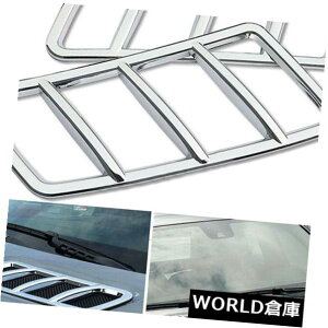 USt[hxgg ZfXExcML W166 GL X166 GLE GLŜ߂2{̃Nt[h̒ʋCEJo[g 2pcs Chrome Hood Air Vent Cover Trim For Mercedes-Benz ML W166 GL X166 GLE GLS