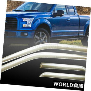 USt[hxgg 2015-2019tH[hF150/X[p[Lu4PCN[hAxgEBhEoCU[CK[h 2015-2019 Ford F150 Ext./SuperCab 4PC Chrome Door Vent Window Visors Rain Guards