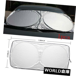 USToCU[ Audî߂̐܂ݎ̋̏h{Ă鐶n̑OhKX̎OoCU[̉A̓jJo[ Foldable Silver Coated Fabric Front Windshield UV Visor Shade Sun Cover For Audi