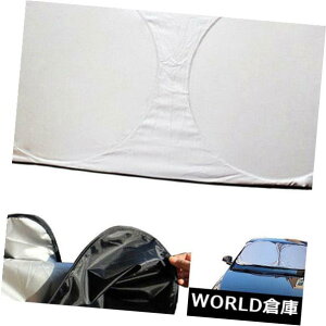 USToCU[ ␻̕z̐܂ݎ̑^gbNSUV̕hKX̃ToCU[ubN͗ Silver Cloth Foldable Large Truck Car SUV Windshield Sun Visor Block Covers Cool